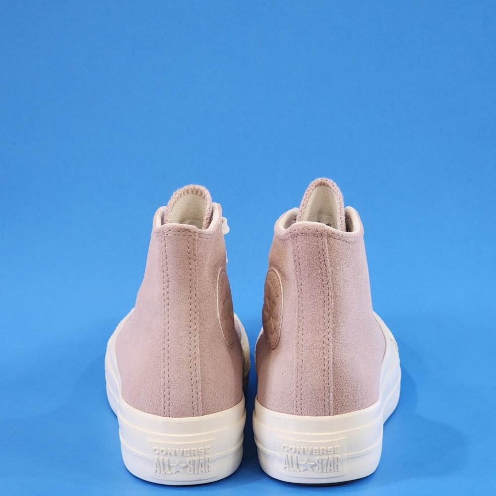 Converse CTAS Hi Lift Soft Suede Earthy Neutrals Platform Sneakers A03728C NWT - Picture 5 of 6